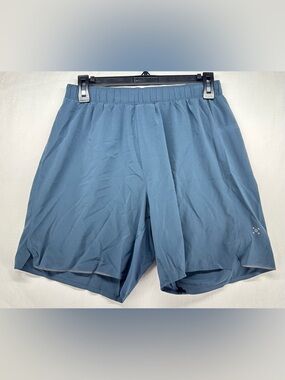 Lululemon Men's Surge Linerless Short 7" Size M Blue Running Quick Dry Stretch